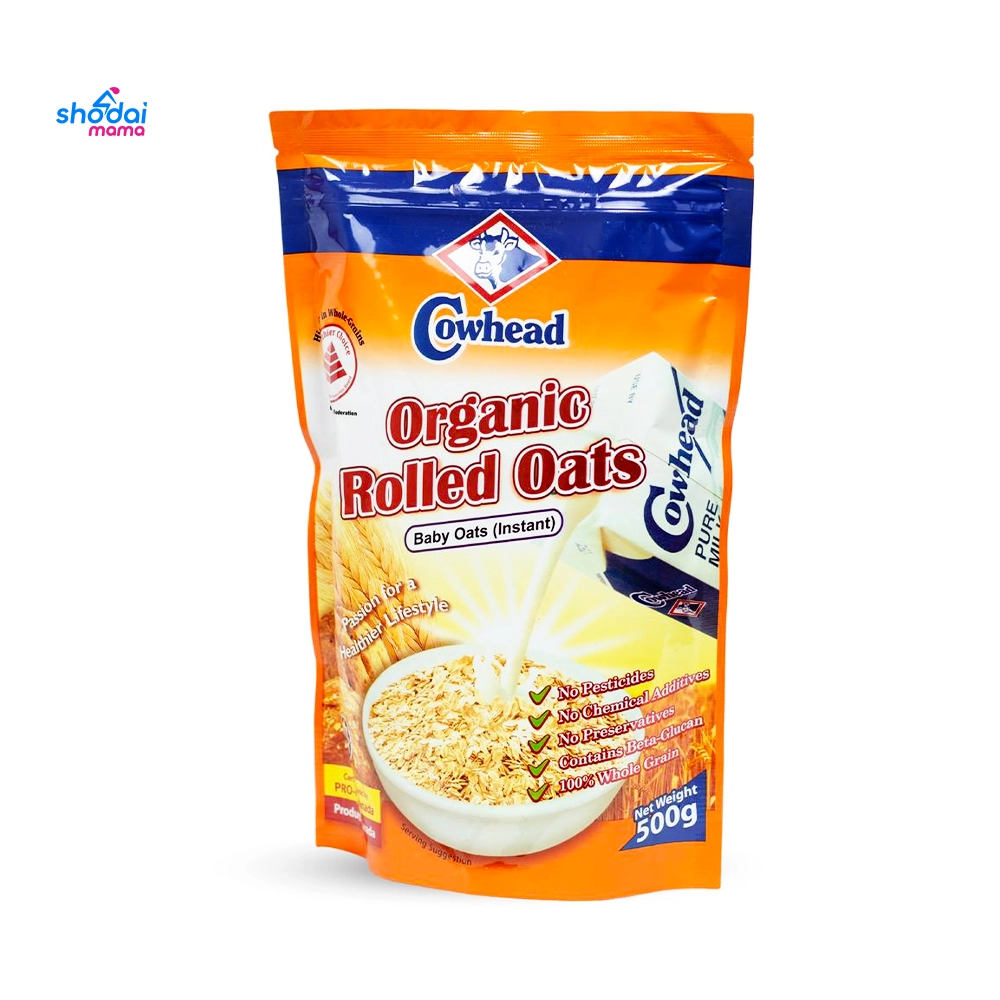 Cowhead Organic Rolled Oats 500gm